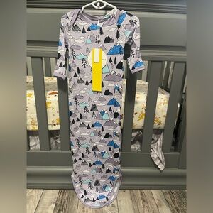 Little sleepies mountains gown and hat newborn